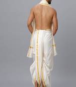 White dhoti art silk