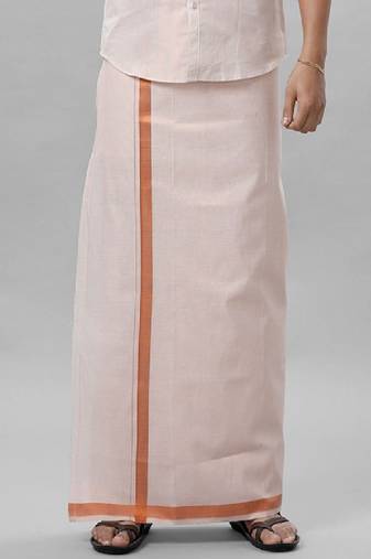 Copper plain tissue dhoti basic dhoti