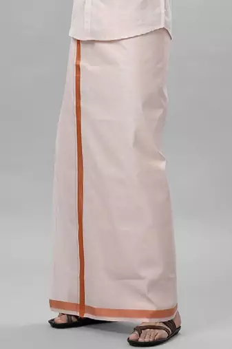 Copper plain tissue dhoti basic dhoti