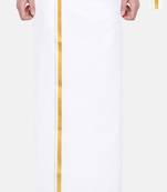 White dhoti cotton solid