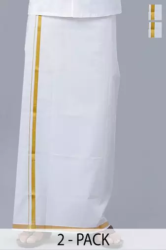 White cotton basic dhoti
