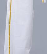 White cotton basic dhoti