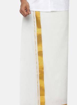 cream color cotton mens dhoti 2