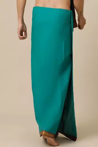 Green cotton dhoti not specified style