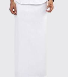 White plain cotton dhoti - dhoti (plain work, plain style)