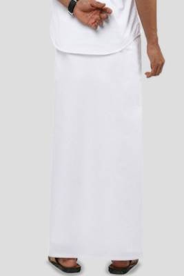 white cotton mens dhoti with plain style 3