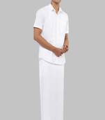 White plain cotton dhoti - dhoti (plain work, plain style)