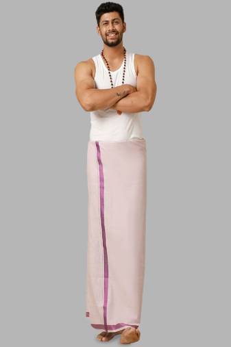 Purple dhoti cotton