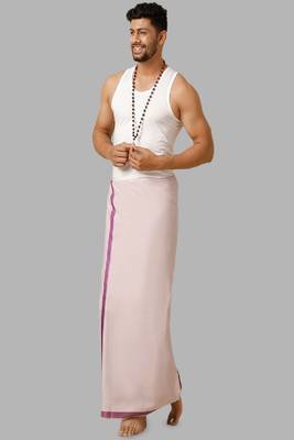 purple cotton dhoti for men 3