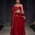 Crimson Red Dupion Silk Embroidered Blouse Lehenga Set