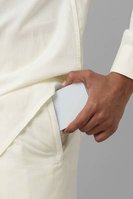 white color pure cotton dhoti with classic ethnic border 3