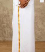 White plain cotton dhoti casual