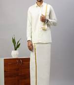 Cream cotton dhoti