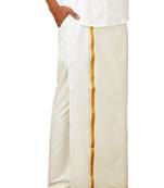 Cream cotton dhoti