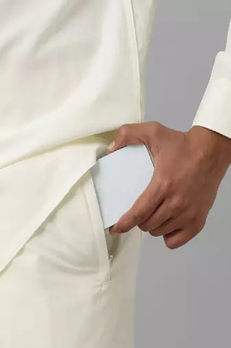 Cream cotton dhoti