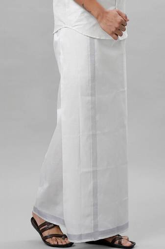 White plain dhoti trousers