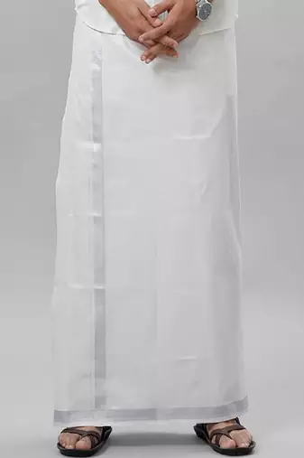 White plain dhoti trousers