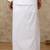 White plain blended cotton regular fit dhoti