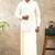 Cream zari border kora cotton dhoti