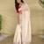 White color embroidery and floral,bird parttern work art silk saree