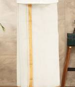 Cream dhoti plain cotton