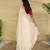 White color embroidery and floral,bird parttern work art silk saree