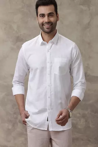 White regular fit shirt