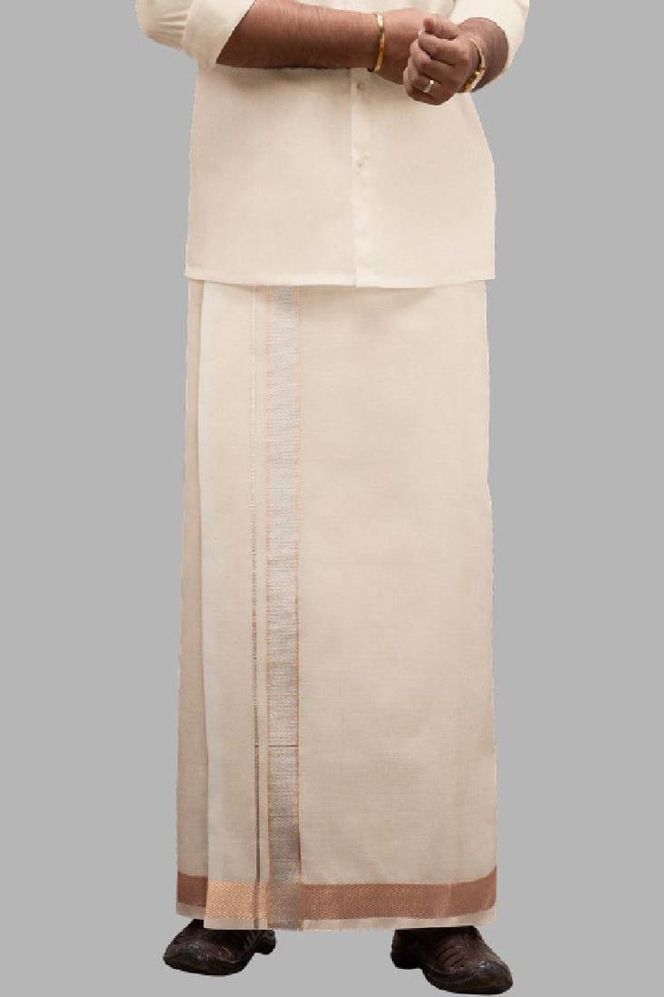 Copper plain regular fit dhoti
