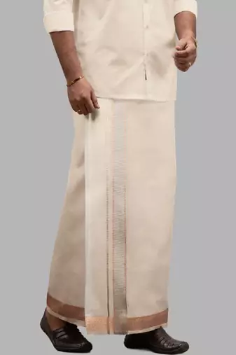 Copper plain regular fit dhoti