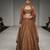 Brown Dupion Silk Embroidered Blouse Lehenga Set
