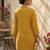 Riwomen's yellow ethnic motif embroidered tunic with straight fit trousers