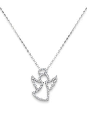 925 Sterling Silver Angel Pendant  Necklace Set , Guardian Angel Jewelry Gift for Women