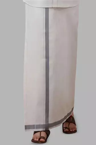 White dhoti cotton regular fit