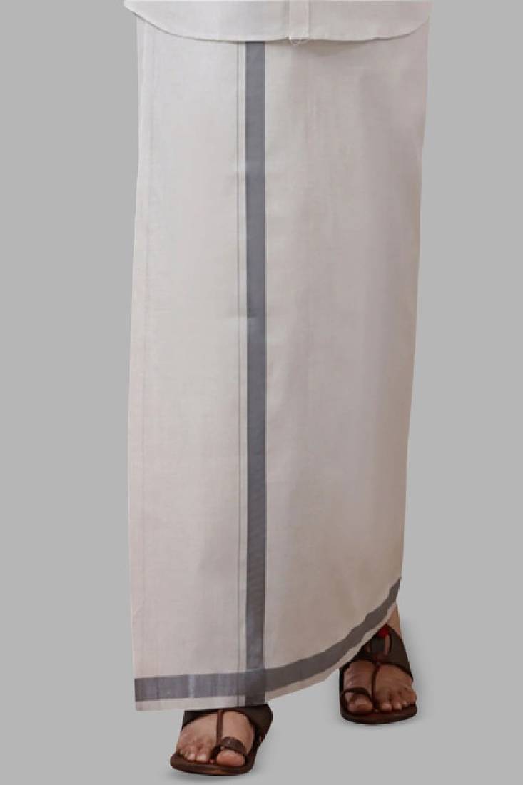 White dhoti cotton regular fit