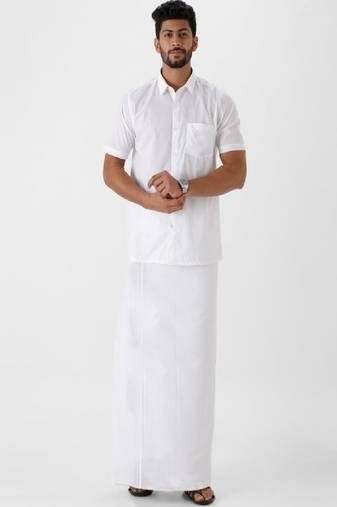 white cotton dhoti for men