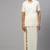 Cream plain cotton regular fit dhoti