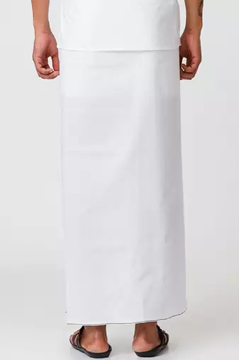 White cotton dhoti plain