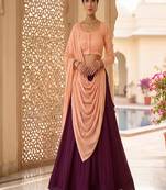 Women's New Magenta Designer Lehenga Choli Set with Sequin Embroidery Work