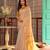 Cream art silk woven saree with zari work