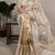 Beige tissue woven saree with zari work
