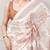 White fabric of saree printed saree with floral print