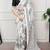 White fabric of saree printed saree with floral print