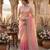 Pink silk blend embroidered saree with sequins work