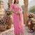 Pink silk blend embroidered saree with sequins work