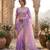 Purple silk blend embroidered saree with sequins work