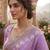 Purple silk blend embroidered saree with sequins work