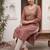 Brown women floral embroidered sequinned floral kurta