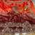 Orange silk blend embroidered saree with sequins work