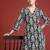 Black ethnic motifs printed pure cotton kurta with trousers