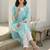 Blue women floral printed floral kurta